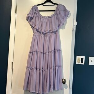 Lavender tiered midi